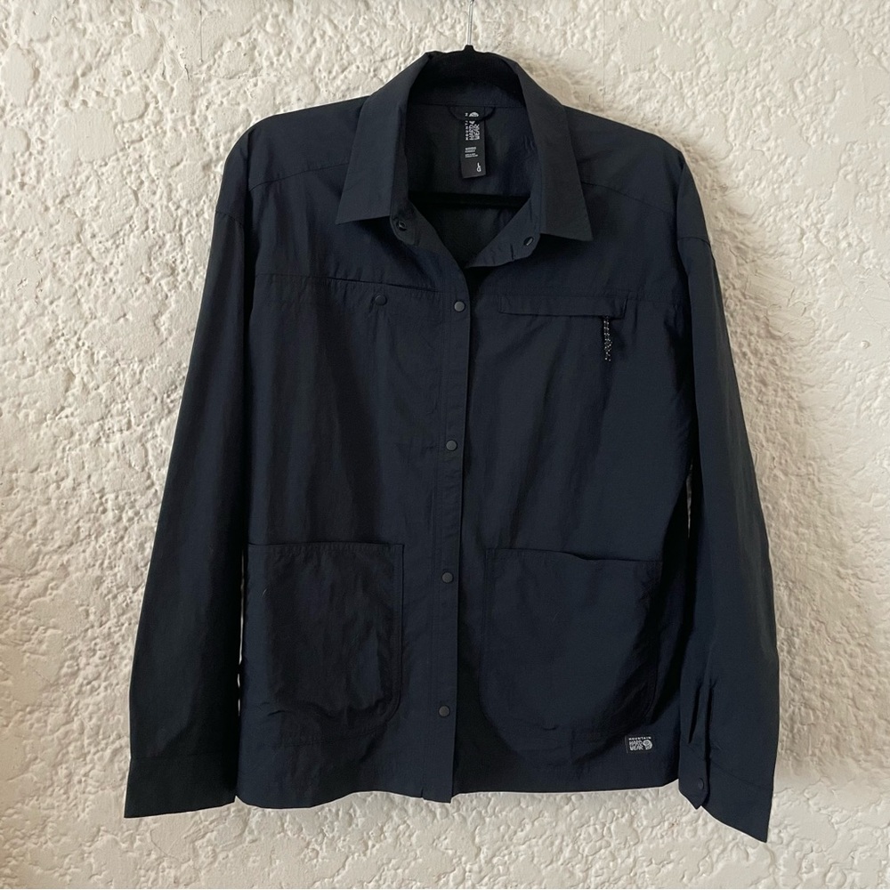 NWOT Mountain Hardwear Stryder Long Sleeve Sun Shirt Women's Large Black UPF